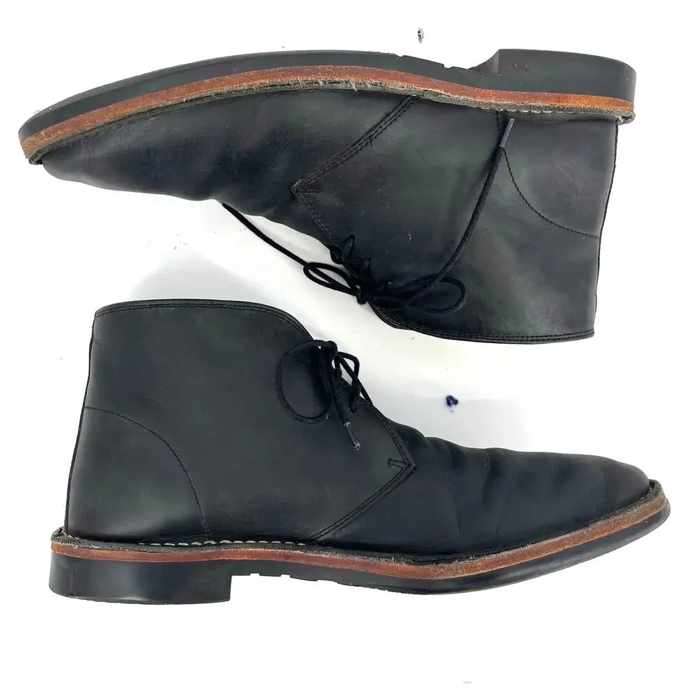 Ben Sherman Black Nubuck Leather Desert Boots‎ - Fabric Lined, Men's Size 10